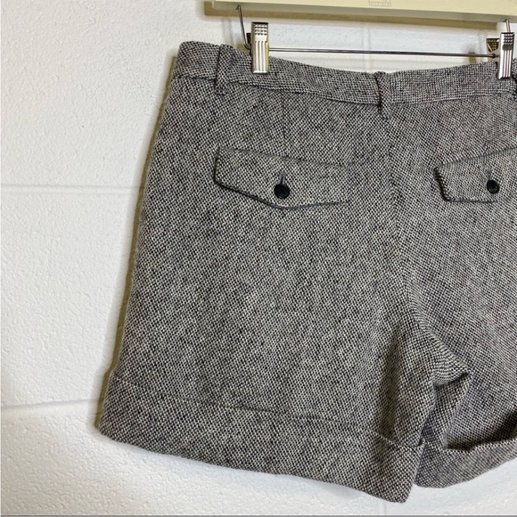 Gap Grey Wool Cuffed Dress Shorts Size 8 - Picture 5 of 9